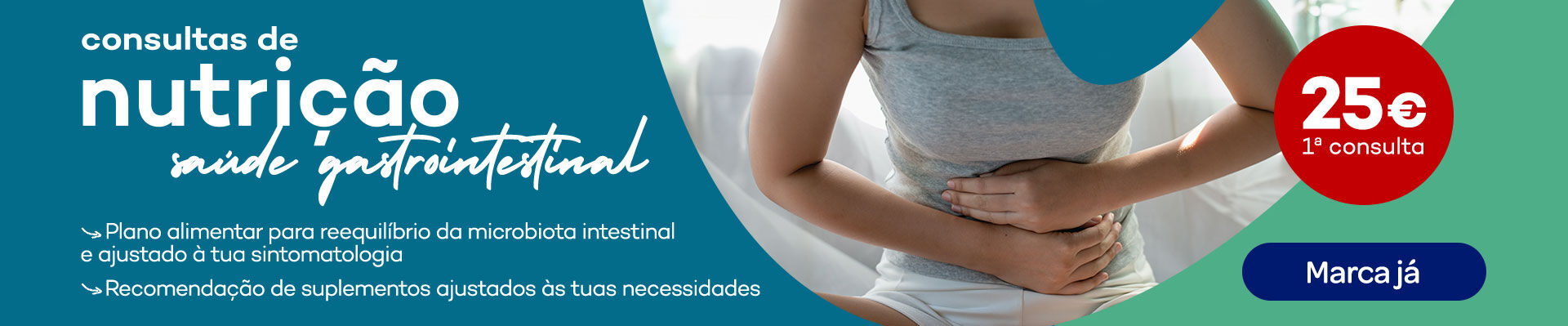Banner Consultas Nutrição Saúde Gastrointestinal - Consultas Nutrição