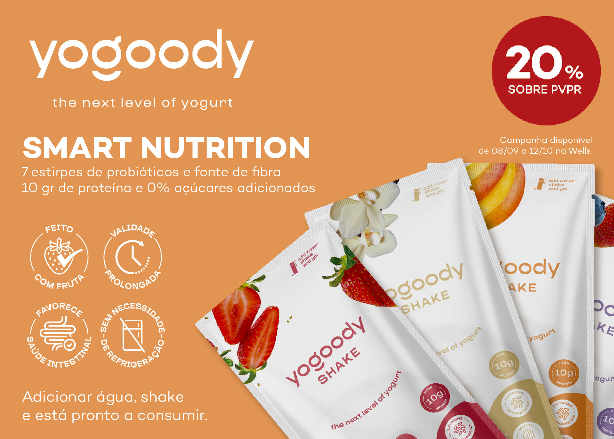 Produtos Yogoody com selo at&eacute; 20% sobre pre&ccedil;o de venda ao p&uacute;blico recomendado