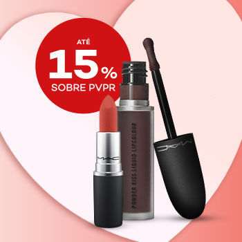 Produtos de maquilhagem de luxo MAC com desconto at&eacute; 40% sobre Pre&ccedil;o de Venda ao P&uacute;blico Recomendado.