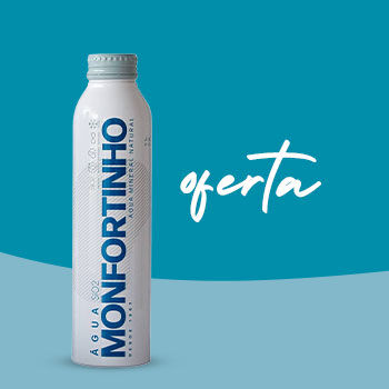 Garrafa de Água Monfortinho com a palavra oferta