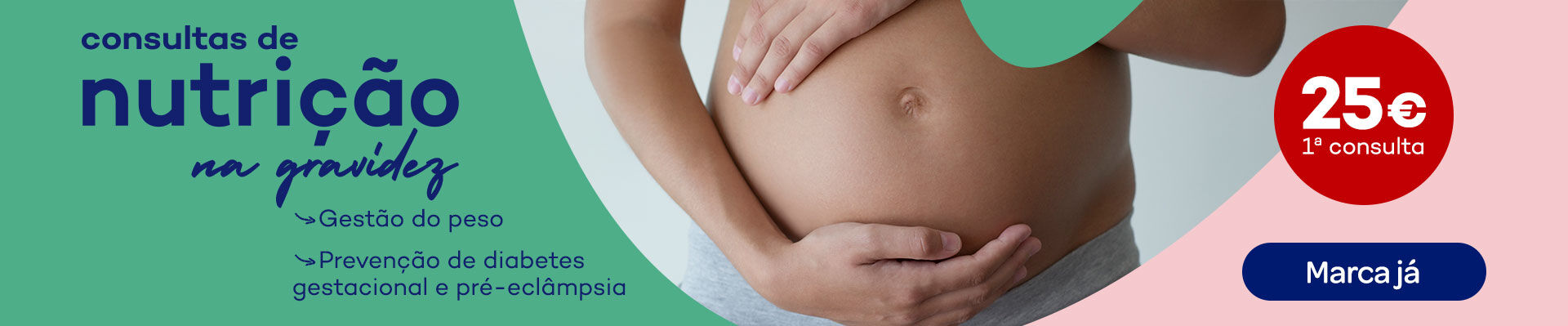 Banner Consultas Nutrição Gravidez - Consultas Nutrição