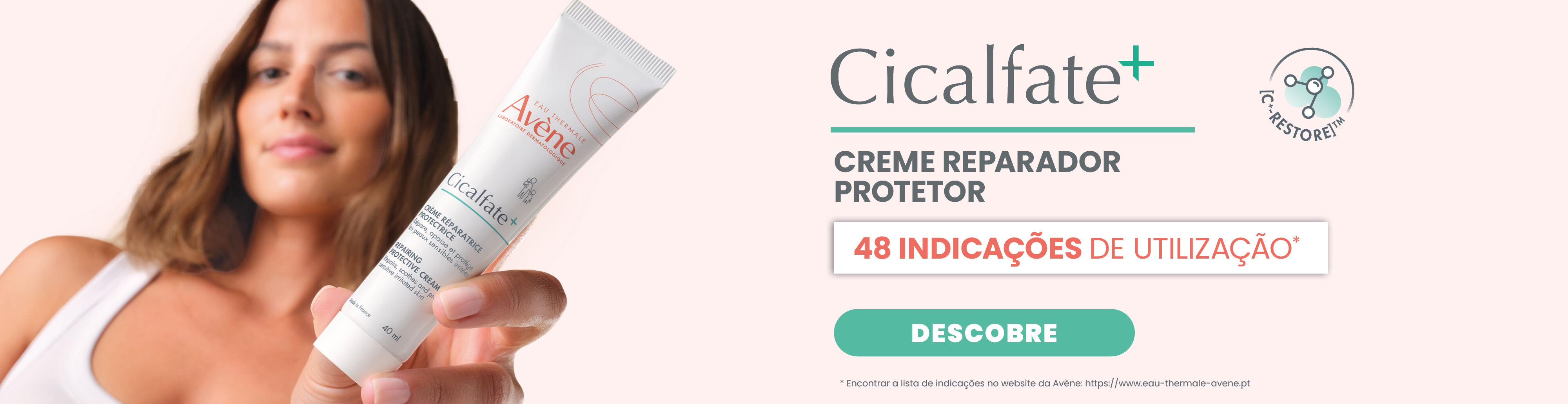 Descobre o Cicalfate+ Creme Reparador Protetor, uma solu&ccedil;&atilde;o concebida para ajudar a reparar, proteger e acalmar a pele fragilizada ou irritada. Com 48 indica&ccedil;&otilde;es de utiliza&ccedil;&atilde;o, adapta-se a diferentes necessidades de cuidado da pele, acompanhando-te em diversas situa&ccedil;&otilde;es do dia a dia. Descobre j&aacute;!