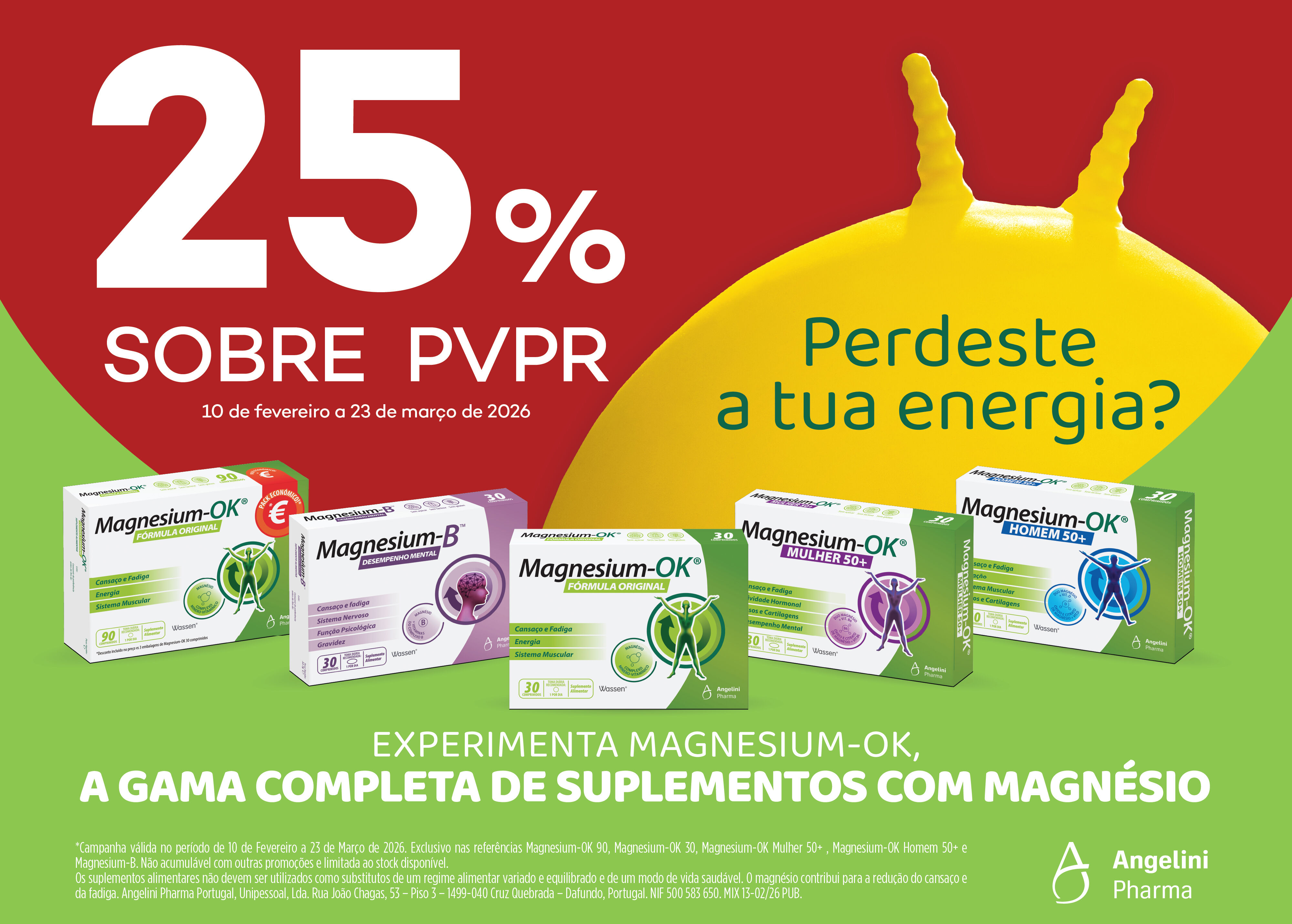Magnesium com selo at&eacute; 25% sobre pre&ccedil;o de venda ao p&uacute;blico recomendado