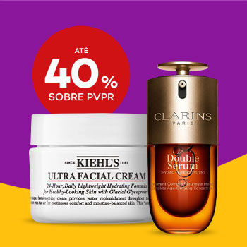 Produtos de cosm&eacute;ica de rosto de luxo com desconto at&eacute; 40% sobre Pre&ccedil;o de Venda ao P&uacute;blico Recomendado.