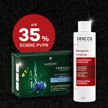 Destaque produtos Anti-Queda em campanha black friday com selo de desconto até 40% sobre preço de venda ao público recomendado