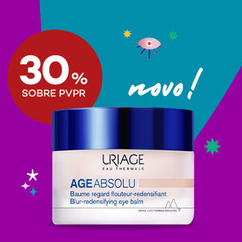 Novo Creme de Olhos Uriage  com desconto 30% sobre Preço de Venda ao Público Recomendado.