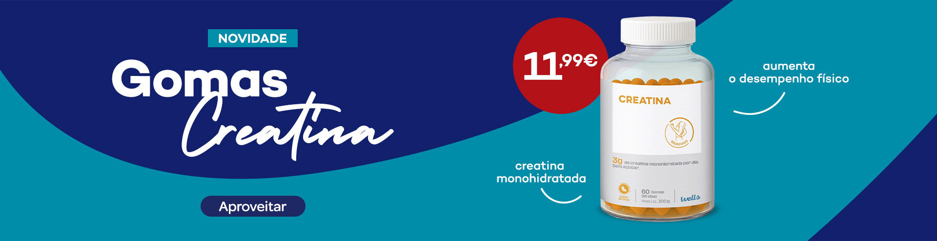 Novidade! Gomas Creatina a 11,99&euro;, aproveita j&aacute;!