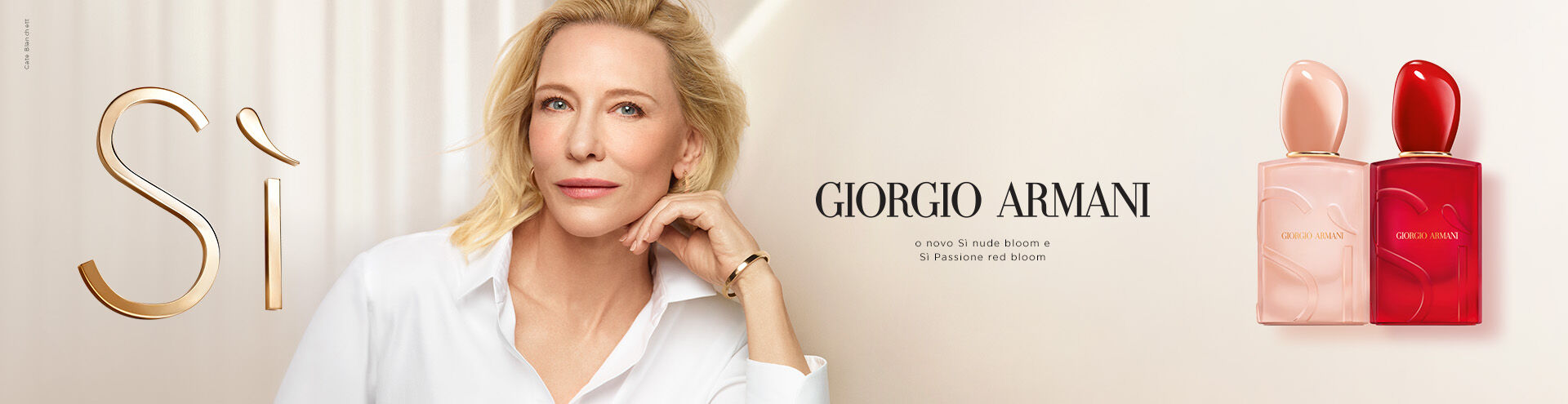 Giorgio Armani. Novo S&igrave; Nude Bloom e S&igrave; Passione Red Bloom. Descobre j&aacute;!