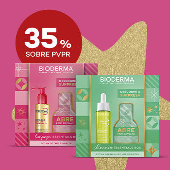 Bioderma com selo até 35% sobre preço de venda ao público recomendado