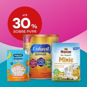 Produtos de Alimenta&ccedil;&atilde;o Infantil com selo de desconto at&eacute; 40% sobre pre&ccedil;o de venda ao p&uacute;blico recomendado.