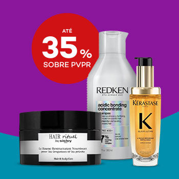Cabelo Profissional com selo de desconto at&eacute; 35% sobre pre&ccedil;o de venda ao p&uacute;blico recomendado.