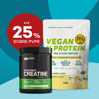 Nutrição desportiva com até 25% sobre preço de Venda ao Público Recomendado