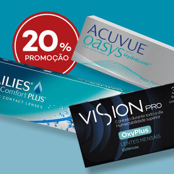Lentes de contacto com descoto direto de 20%