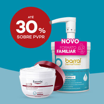 Produtos de hidrata&ccedil;&atilde;o corporal om desconto 30% sobre Pre&ccedil;o de Venda ao P&uacute;blico Recomendado.