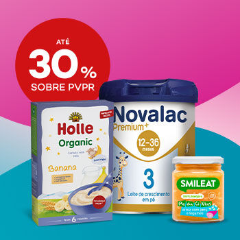 Alimenta&ccedil;&atilde;o Infantil com selo at&eacute; 30% sobre pre&ccedil;o de venda ao p&uacute;blico recomendado