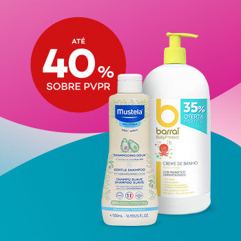 Produtos de Beb&eacute; com desconto at&eacute; 40% sobre Pre&ccedil;o de Venda ao P&uacute;blico Recomendado.