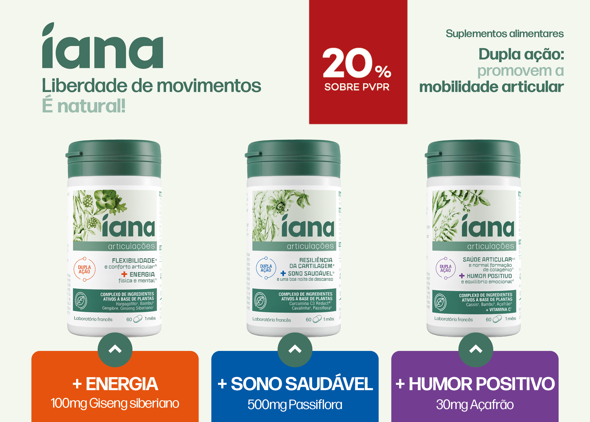 Destaque de suplementos em campanha com selo de até 25% sobre preço de venda ao público recomendado Destaque de suplementos em campanha com selo de até 25% sobre preço de venda ao público recomendado