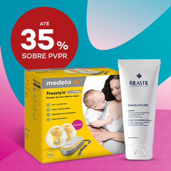 Produtos para as mamãs com desconto de até 35% sobre preço de Venda ao Público Recomendado