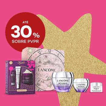 Coffrets cosmética Luxo  com selo até 30% sobre preço de venda ao público recomendado