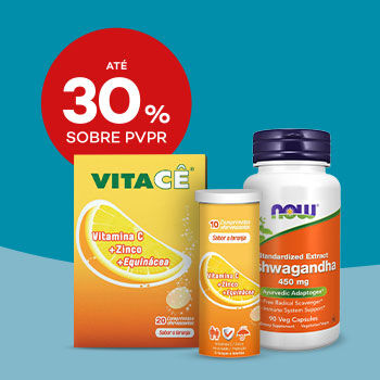 Suplementos de imunidade com at&eacute; 30% sobre pre&ccedil;o de Venda ao P&uacute;blico Recomendado
