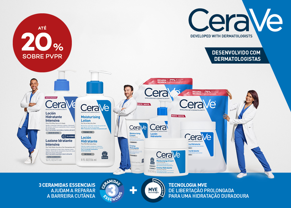 Gama Cerave com selo até 20% sobre preço de venda ao público recomendado