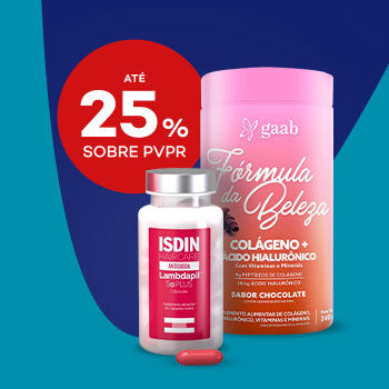 Nutricosm&eacute;tica com selo at&eacute; 25% sobre pre&ccedil;o de venda ao p&uacute;blico recomendado