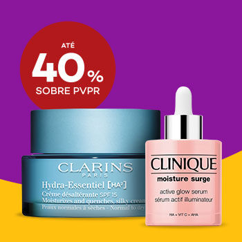 Produtos de cosméica de rosto de luxo  com desconto até 40% sobre Preço de Venda ao Público Recomendado.