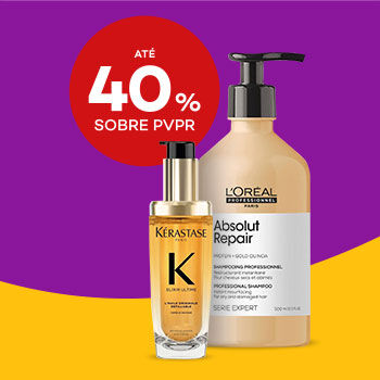 Produtos Cabelo Profesional  com desconto at&eacute; 40% sobre Pre&ccedil;o de Venda ao P&uacute;blico Recomendado.