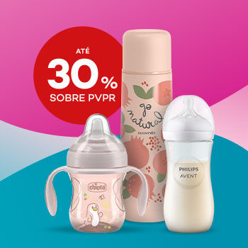 Produtos de puericultura com desconto at&eacute; 30% sobre Pre&ccedil;o de Venda ao P&uacute;blico Recomendado.