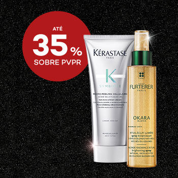 Destaque de Séruns em campanha black friday com selo de desconto até 35% sobre preço de venda ao público recomendado