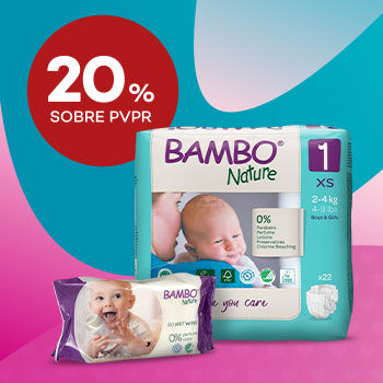 Artigos Bambo Nature com selo 20% sobre preço de venda ao público recomendado