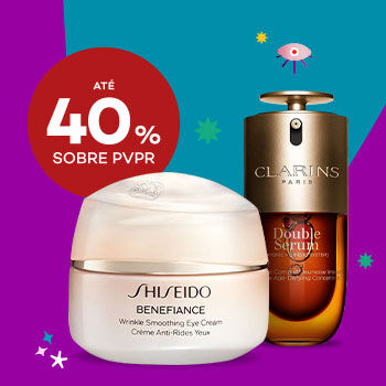 Produtos de cosméica de rosto de luxo  com desconto até 40% sobre Preço de Venda ao Público Recomendado.