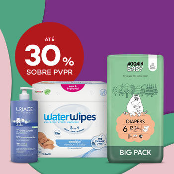 Produtos de bebé e mamã com até 30% sobre preço de Venda ao Público Recomendado