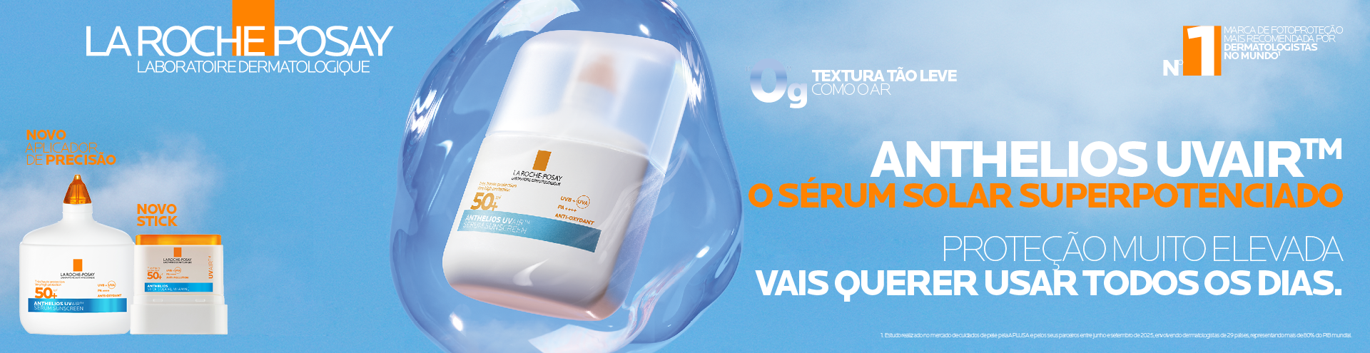 La Roche Posay Anthelios UVAir. O s&eacute;rum solar superpotenciado. Vais querer usar todos os dias. Descobre j&aacute;!