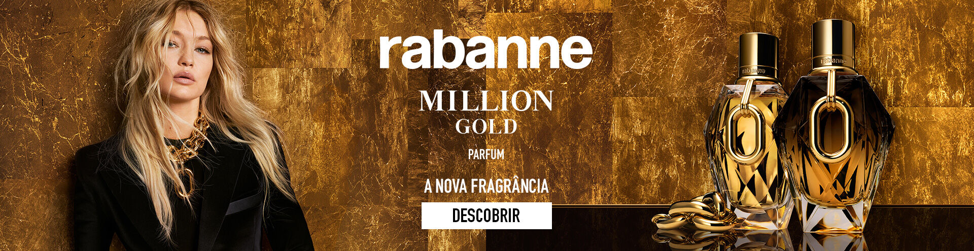 Rabanner, Million Gold Parfum. A nova frangrância. Descobrir.