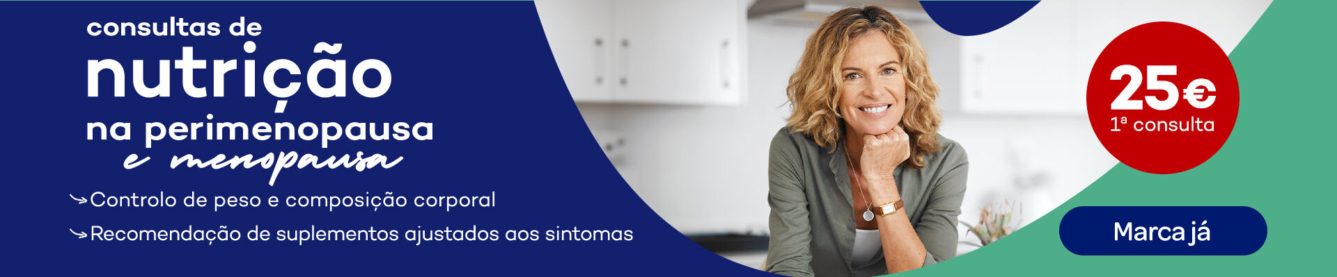 Banner Consultas Nutrição Menopausa e Perimenopausa - Consultas Nutrição