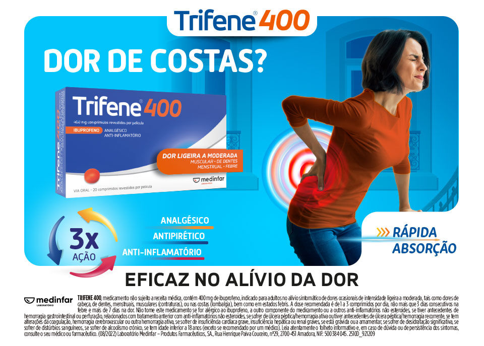 Trifene 400 para o alívio eficaz da dor. Leia atentamente o folheto informativo Trifene 400 para o alívio eficaz da dor. Leia atentamente o folheto informativo