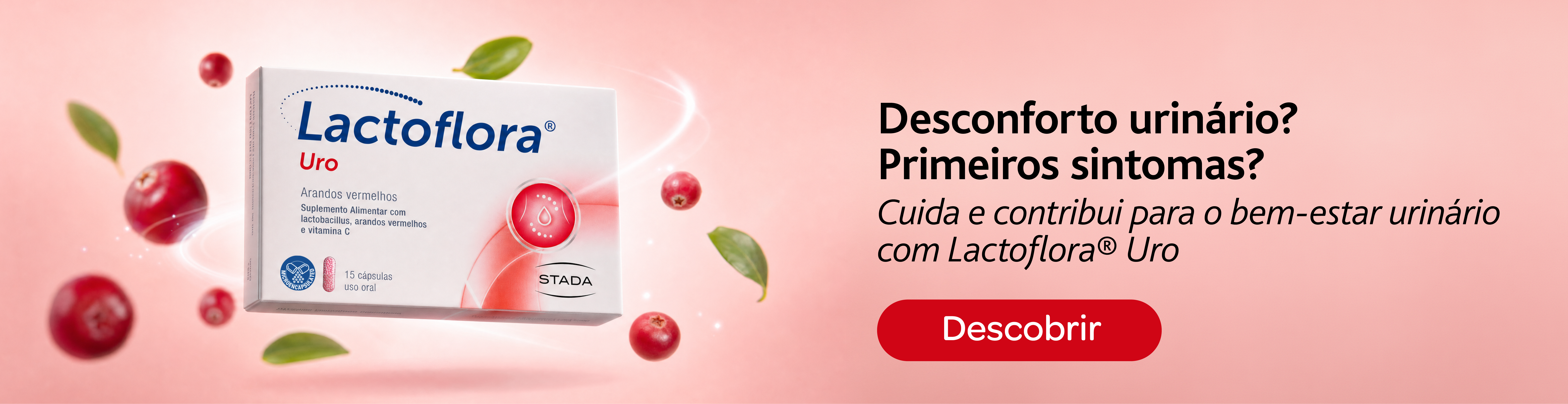 Desconforto urin&aacute;rio? Primeiros sintomas? Cuida e contribui para o bem-estar urin&aacute;rio com Lactoflora Uro