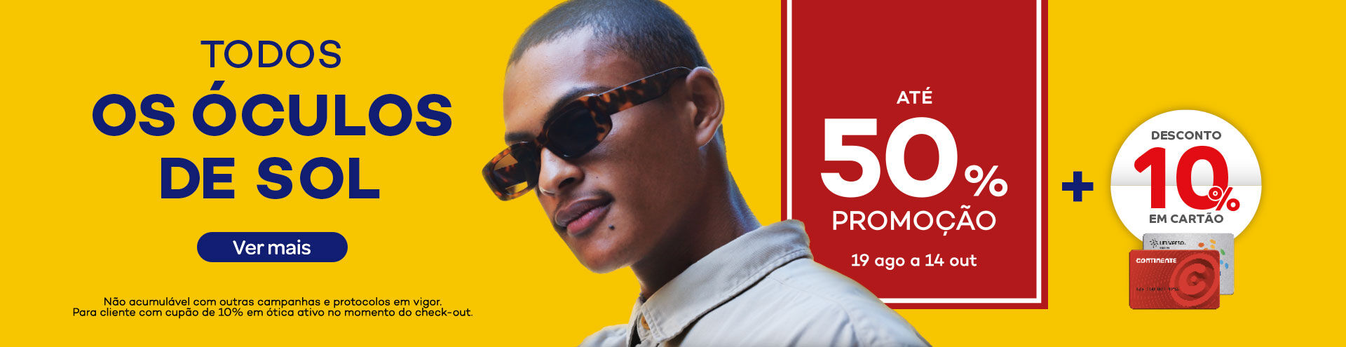 Banner - Óculos de Sol 50% - CLP Ótica