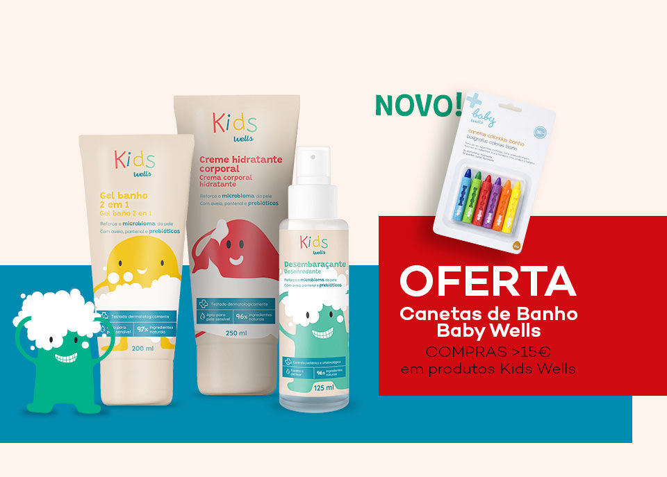 Oferta Baby Wells em compras de produtos Kids Wells