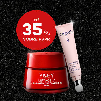 Produtos de Anti-Envelhecimento com selo de desconto até 35% sobre preço de venda ao público recomendado.
