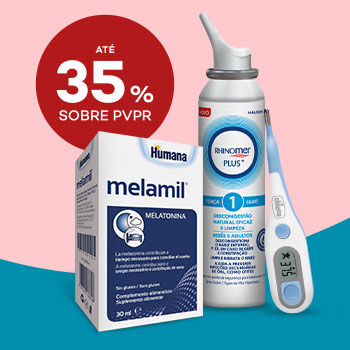 Produtos de Saúde do Bebé com selo de desconto até 20% sobre preço de venda ao público recomendado.