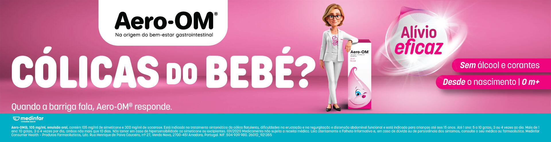 Aero-Om, c&oacute;licas do beb&eacute;? Al&iacute;vio eficaz, descobre j&aacute;!