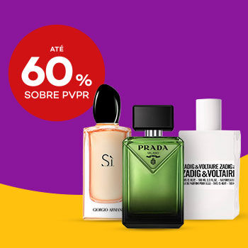 Perfumes Mulher e homem com desconto at&eacute; 60% sobre Pre&ccedil;o de Venda ao P&uacute;blico Recomendado.