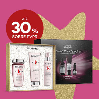 Coffrets Cabelo Profissional com selo até 30% sobre preço de venda ao publico recomendado