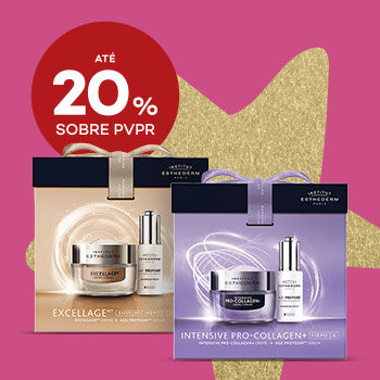 Coffrets Esthederm com selo até 20% sobre preço de venda ao publcio recomendado