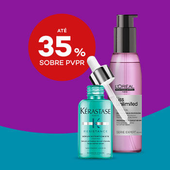 &Oacute;leos Profissionais com selo de desconto at&eacute; 35% sobre pre&ccedil;o de venda ao p&uacute;blico recomendado.