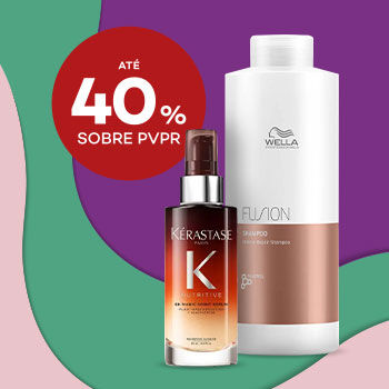 Sérum Kerastase e champô Wella com desconto de até 40% sobre preço de Venda ao Público Recomendado