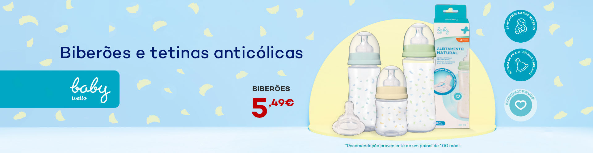 Banner - Biberões Baby Wells - CLP Bebé