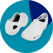 Sapatos ortopédicos brancos